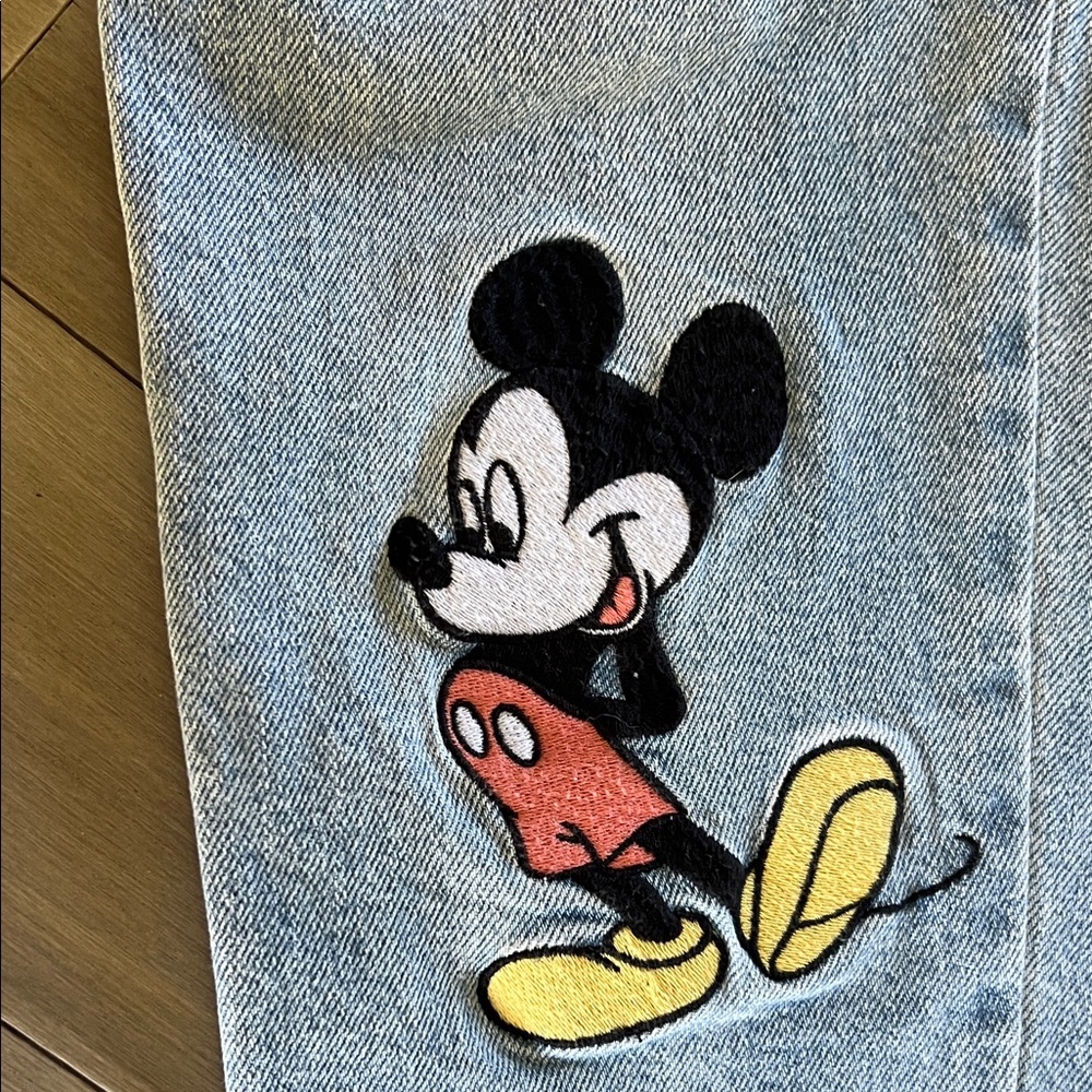 Mickey Mouse Patched Straight Leg Light Wash Denim Jeans from Her Universe - Picture 5 of 12